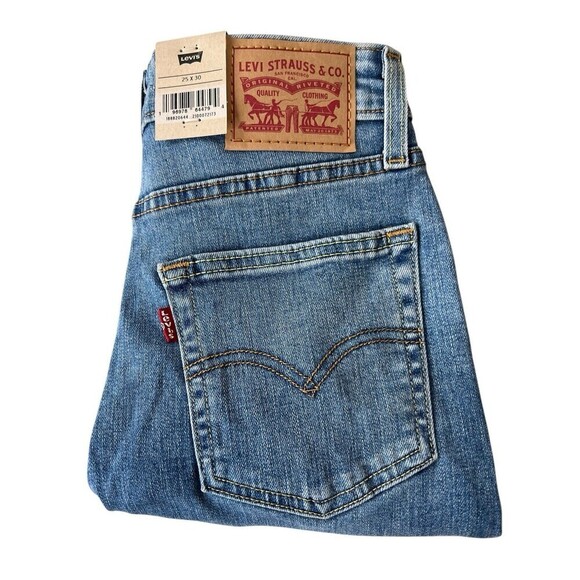 Levi's Women's 721 High Rise Skinny Leg Factory Distressed Stretch Jeans 25 x 30 - Picture 6 of 15